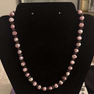 Elegant Pink Pearl Necklace